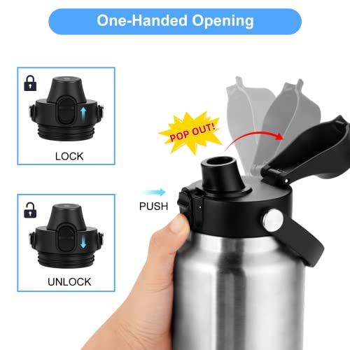 YETI Rambler Spout Lid - 18/26/36/64 oz Chug Cap with Push-Button and Handle