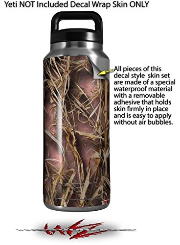 36oz Wraptor Camo Grassy Marsh Pink Decal Wrap for Yeti Rambler Bottle